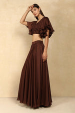 CHIFFON FLARED SKIRT