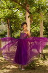 Purple Tulle Corset Gown & Cape