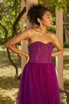 Purple Tulle Corset Gown & Cape