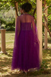 Purple Tulle Corset Gown & Cape